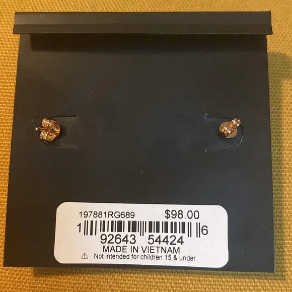 Coach Open Circle Halo Stud Earrings Rose Gold - Picture 4 of 6